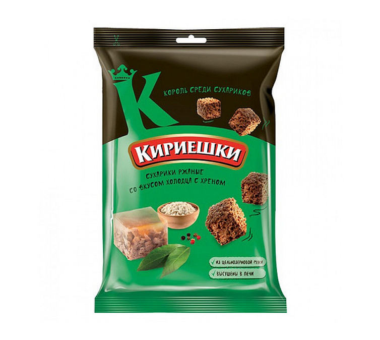Сухарики 100г Кириешки Холодец с Хреном