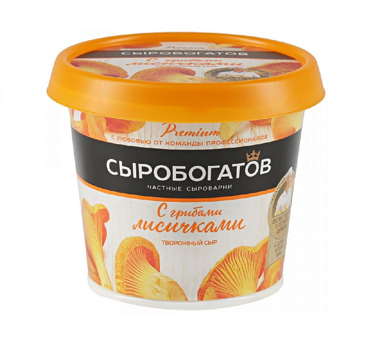 Сыр творожный 55% 140г Сыробогатов с Лисичками