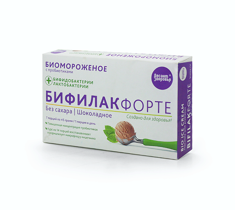 Мороженое 315г Бифилак Форте шоколад