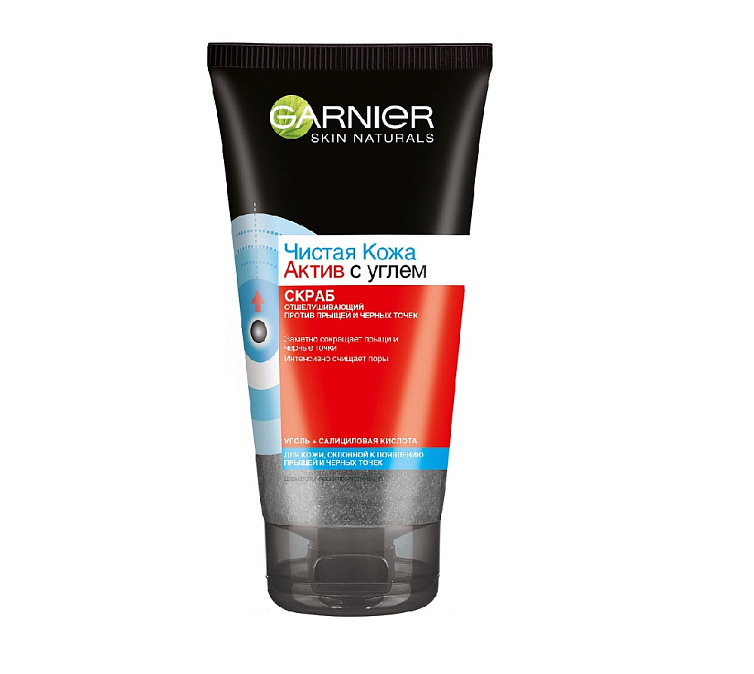 Скраб 150мл Garnier с углем