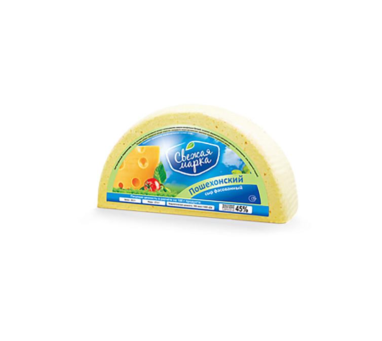 Сыр 45% 1кг Пошехонский Свежая Марка