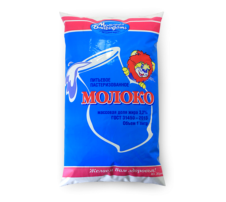 Молоко 3,2% 1л Молочная Благодать