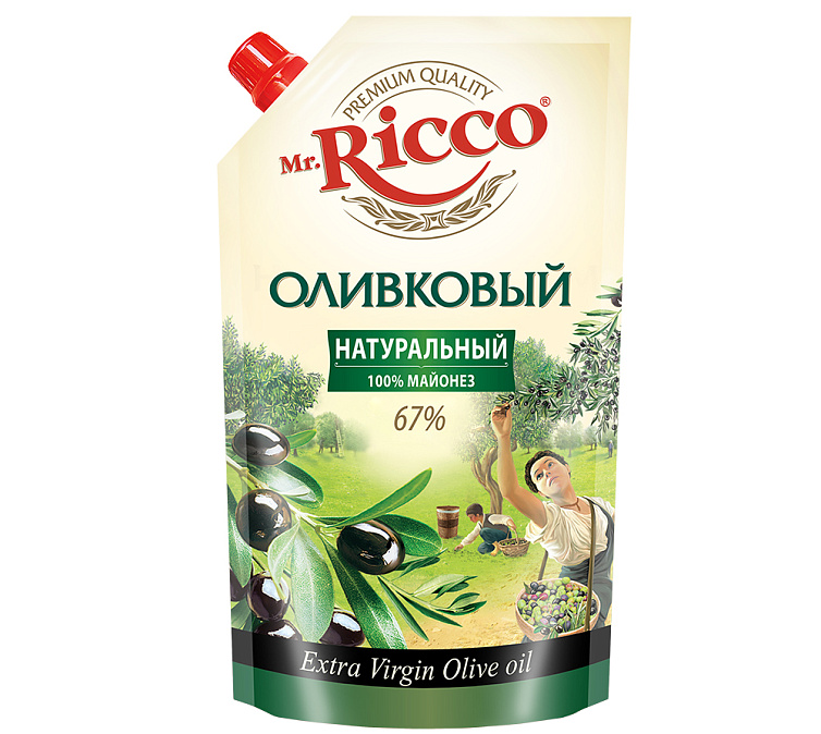 Майонез 67% 375мл Ricco Оливковый