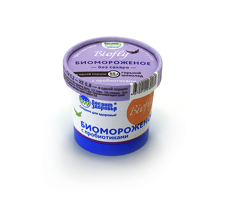 Мороженое 45г BioFly Горький шоколад