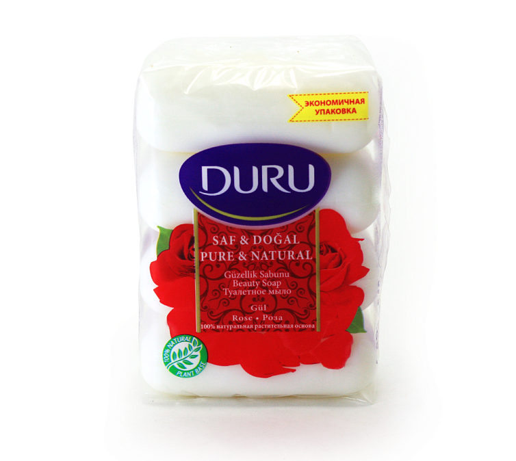 Мыло туалетное 4х85г DURU Роза