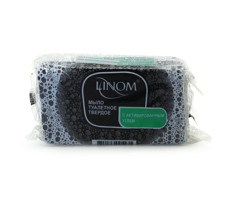 Мыло туалетное 140г LINOM с углем