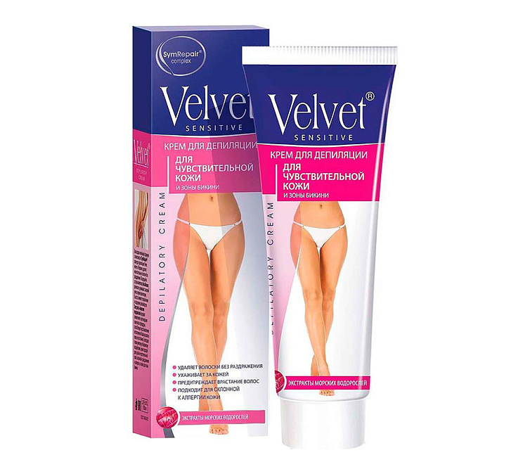 Крем для депиляции 100мл Velvet зона бикини