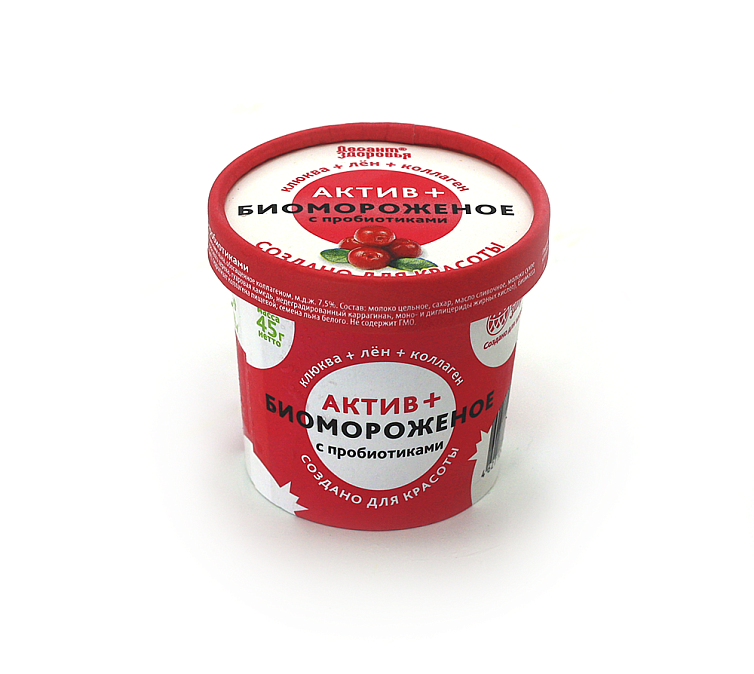 Мороженое 45г Актив+ Клюква+Лен+Коллаген