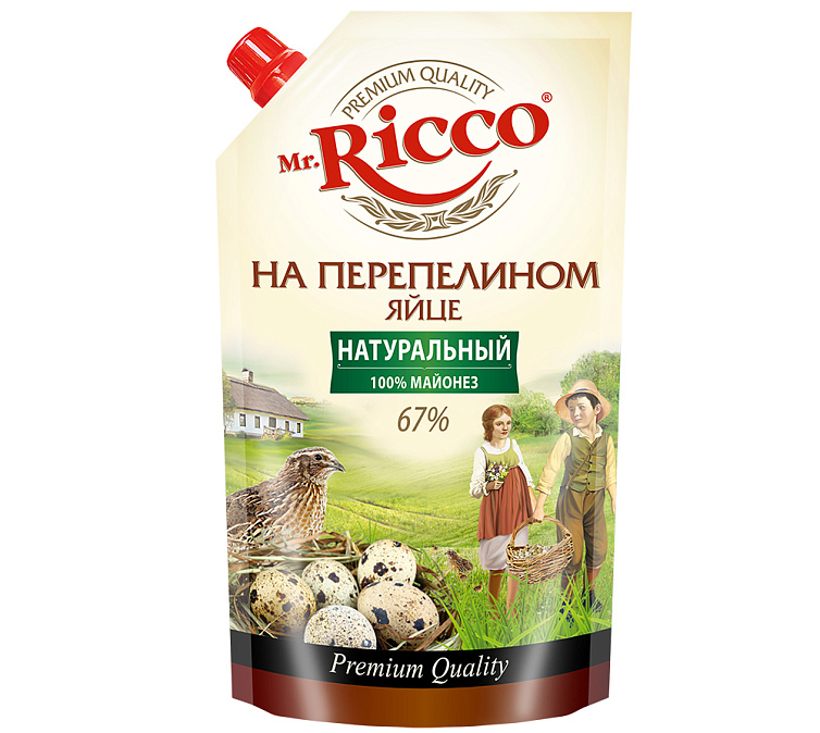 Майонез 67% 800г Ricco Рико на перепелином яйце