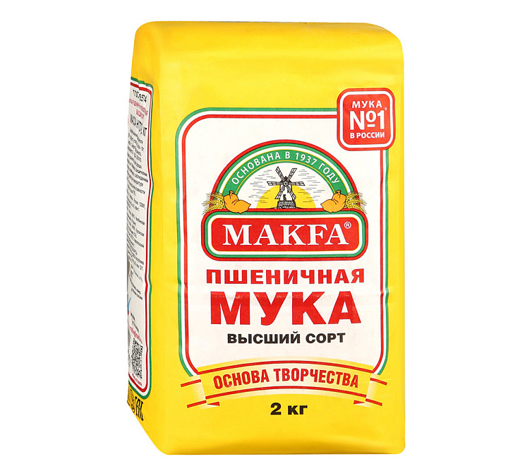 Мука пшеничная 2кг Макфа 