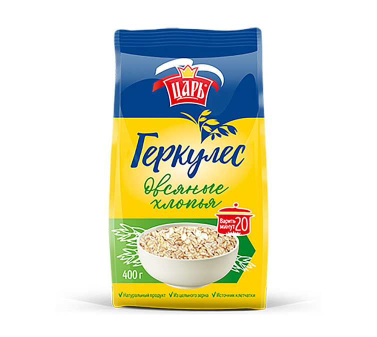 Хлопья овсяные 400г Царь Геркулес