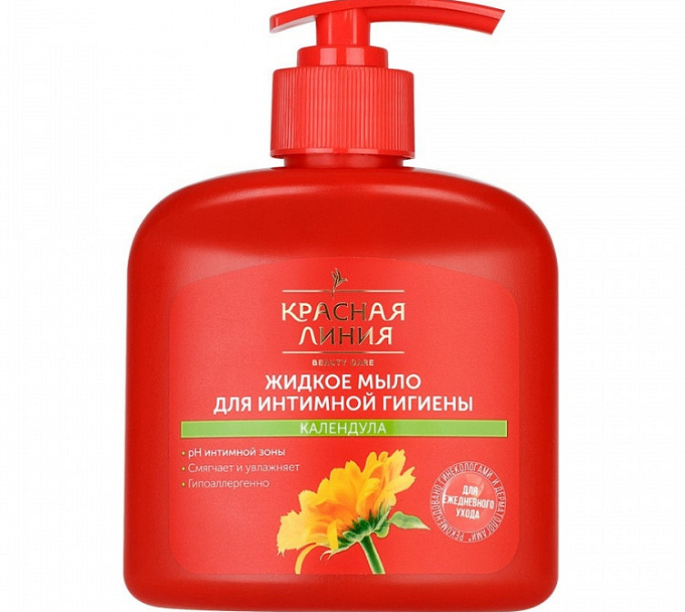 Мыло жидкое 250мл Красная Линия интим Календула