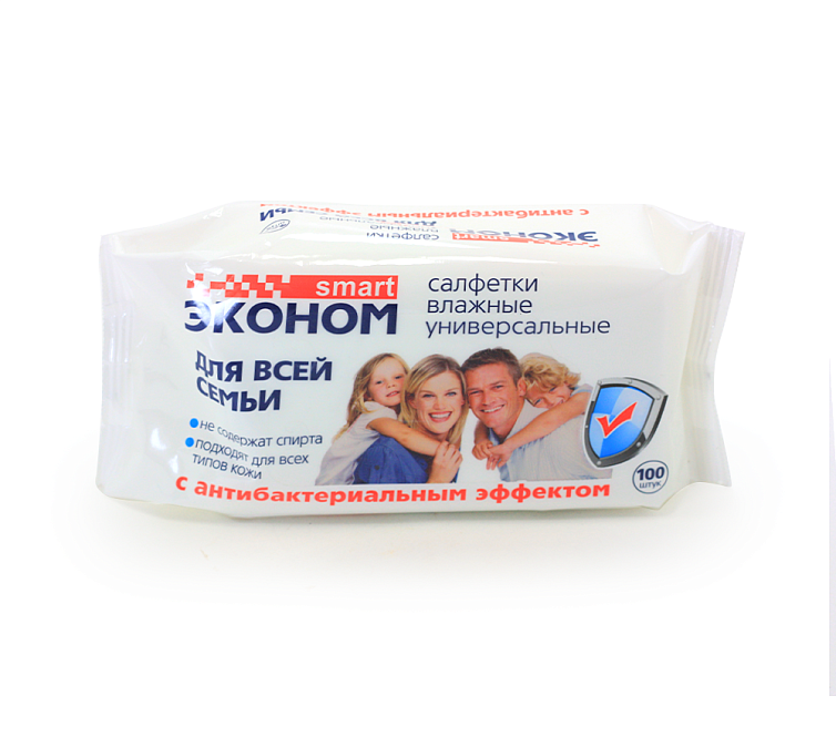 Салфетки влажные 100шт Эконом Smart детские