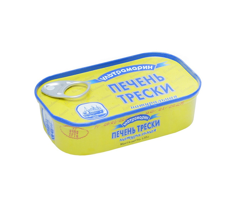 Печень трески 120г Ультрамарин ж/б ключ