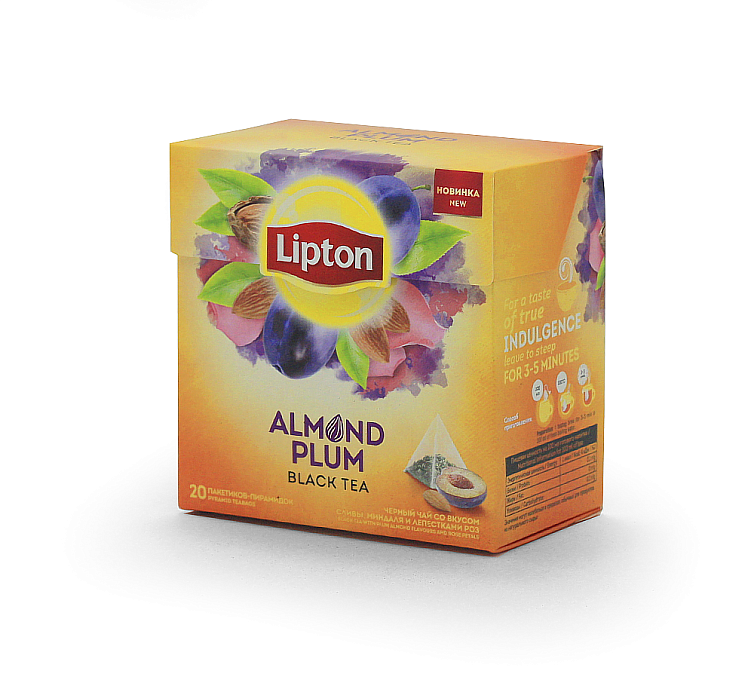 Чай черный 20пак Lipton Almond Plum