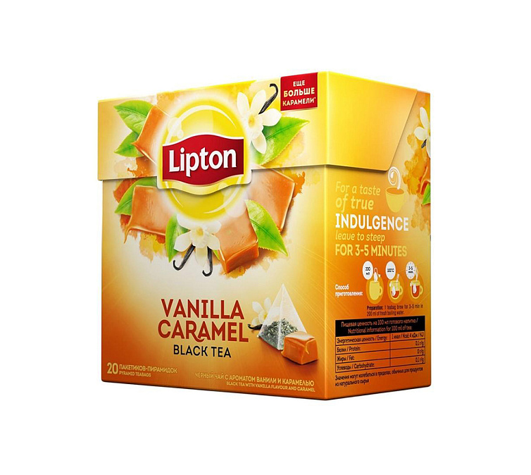 Чай черный 20пак Lipton Vanilla Caramel