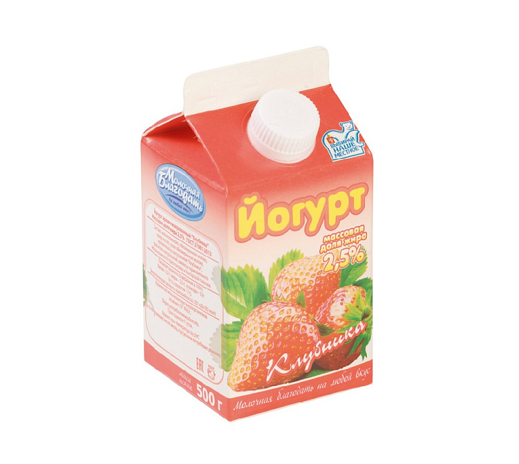 Йогурт 2,5% 500г Клубника МБ