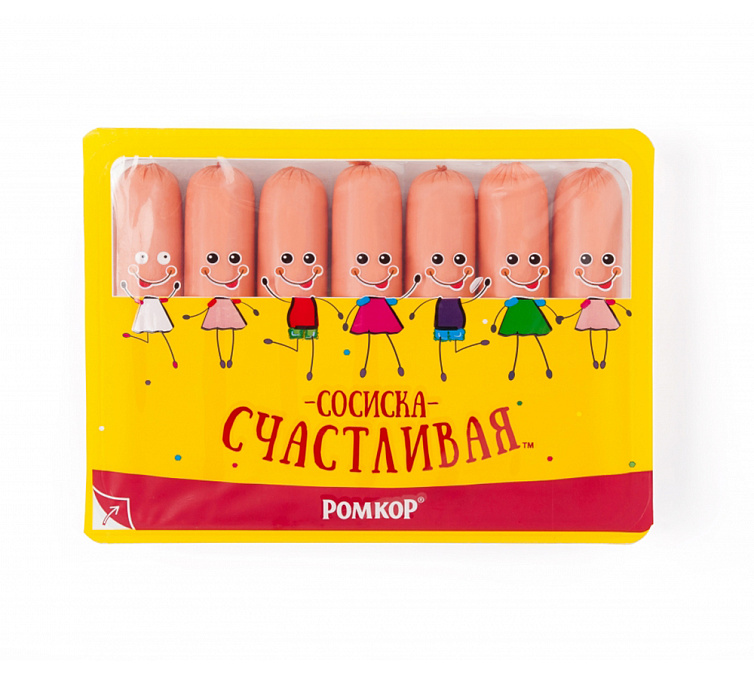 Сосиски 700г Счастливая Ромкор