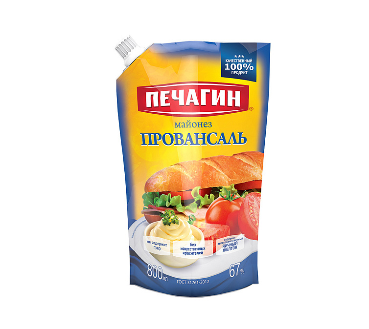 Майонез 67% 750мл Печагин Провансаль