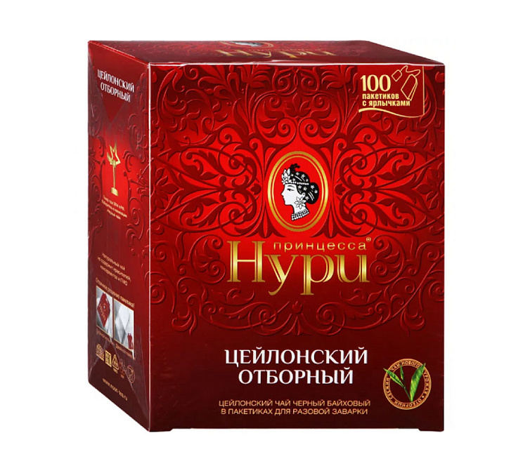 Чай черный 100пак Принцесса Нури Оригинальный 