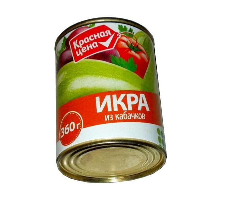 Икра из кабачков 360г Красная цена ж/б