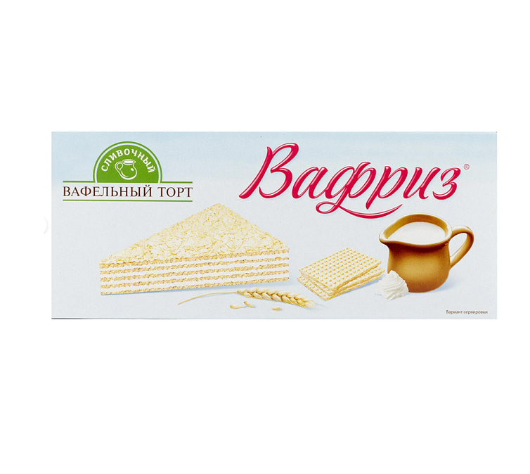 Торт вафельный 230г Вафриз сливочный