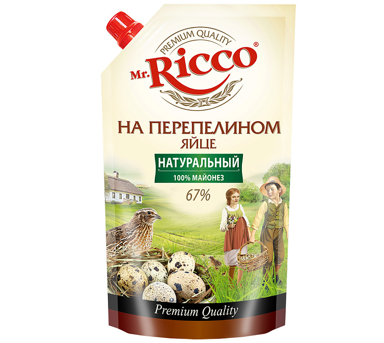 Майонез 67% 375мл Ricco на перепелином яйце