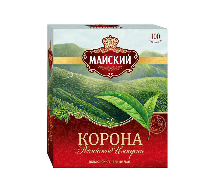 Чай черный 100пак Майский 