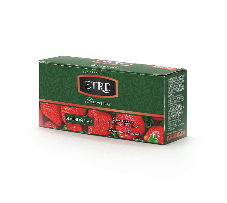 Чай зеленый 25пак ETRE Strawberry
