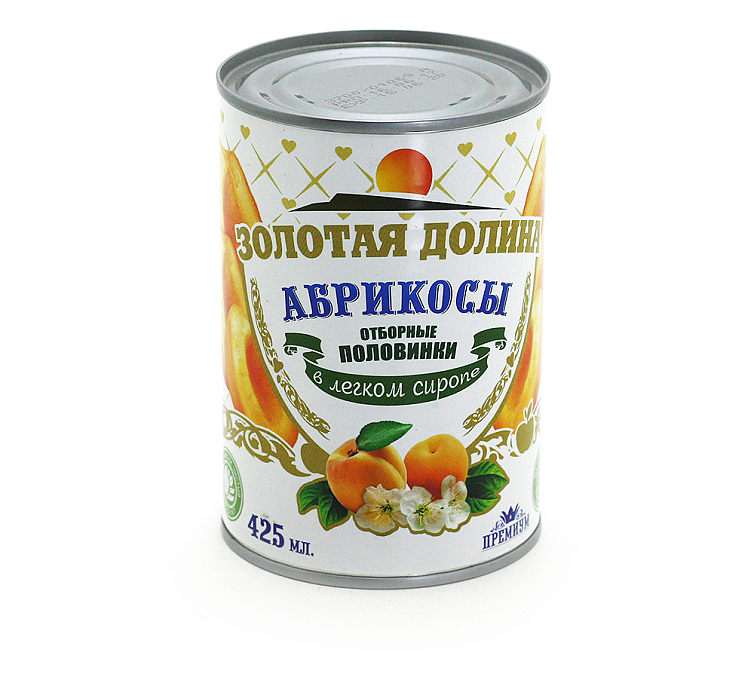 Абрикосы 425мл Золотая долина в сиропе