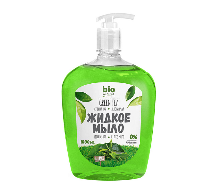 Крем-мыло 1000мл Bio Naturell Зеленый чай