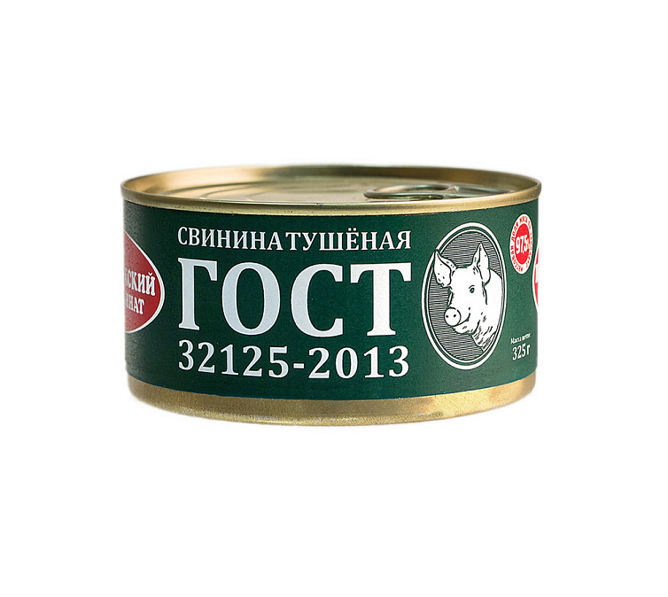 Свинина тушеная 325г ж/б ГОСТ Великолукский МК